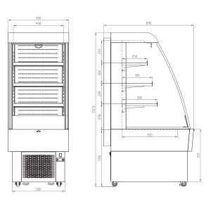 Blizzard Grab ‘n’ Go Open Front Merchandiser 600mm Wide