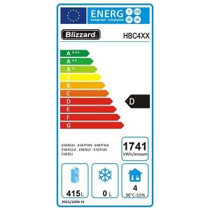 Blizzard 4 Door GN1/1 Counter with Upstand 553L