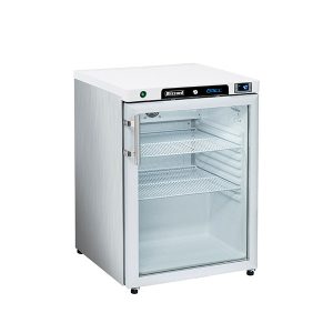 Blizzard Glass Door SS Under Counter Refrigerator 170L