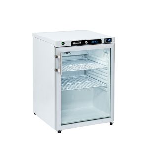 Blizzard Glass Door White Under Counter Refrigerator 170L