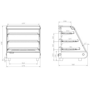 Blizzard Counter Top Heated Merchandiser 130L