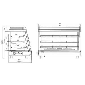 Blizzard Counter Top Heated Merchandiser 136L