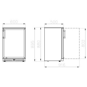 Single Door Bottle Cooler (135 Bottles)