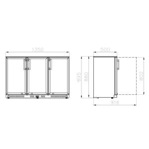 Triple Door Bottle Cooler (338 Bottles)