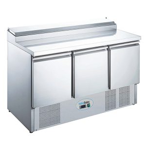 3 DR Compact GN Prep Counter W/ Raised Collar 392L