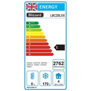 Blizzard 2 Door Slimline 600mm Depth Freezer Counter 228L