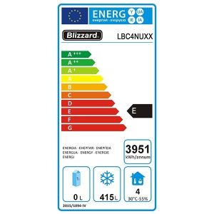 Blizzard 4 Door GN1/1 Freezer Counter Without Upstand 553L