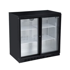 Blizzard Double Sliding Door Low Height Bar Bottle Cooler