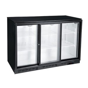 Blizzard Triple Sliding Door Low Height Bar Bottle Cooler