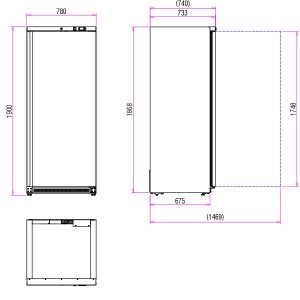 Blizzard Single Door Stainless Steel Freezer 600L