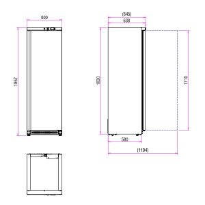 Blizzard Single Door White Laminated Freezer 320L