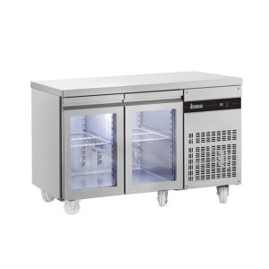 2 Glass door 1/1 Counter Fridge 274L