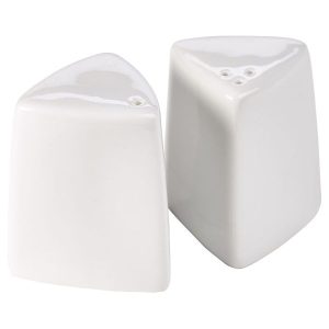 Genware Porcelain Triangular Salt Shaker 6cm/2.5″ QTY:6