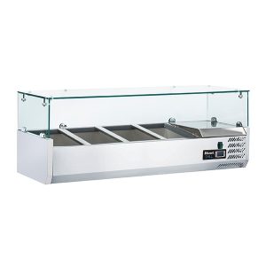 Blizzard 1/3 Gastronorm Prep Top with Glass Cover 1200mm(W)