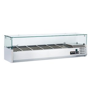 Blizzard 1/3 Gastronorm Prep Top with Glass Cover 1500mm(W)
