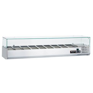 Blizzard 1/3 Gastronorm Prep Top with Glass Cover 2000mm(W)