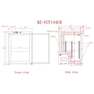 Blizzard Glass Door S.S Under Counter Freezer 105L