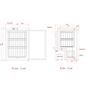 Blizzard Under Counter White Laminated Freezer 115L