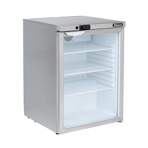 Blizzard Glass Door S.S Under Counter Refrigerator 145L