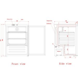 Blizzard Under Counter White Laminated Refrigerator 145L
