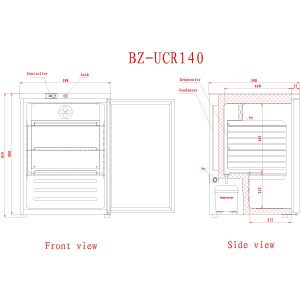 Blizzard Under Counter Stainless Steel Refrigerator 145L