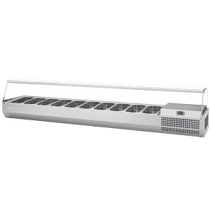 1/3 Gastronorm Prep Top with Glass Cover2300mm(W)