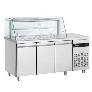 3 Door Gastronorm Saladette with Display 429L
