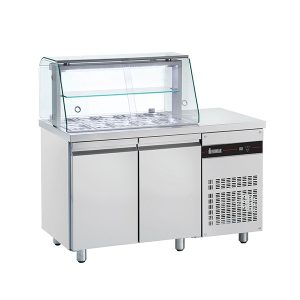 2 Door Gastronorm Saladette with Display 274L