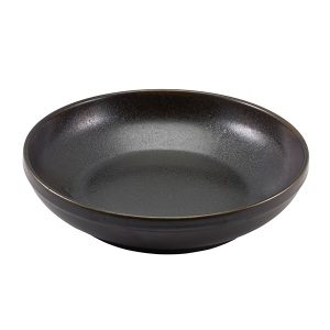 Terra Porcelain Black Coupe Bowl 27.5cm QTY:6