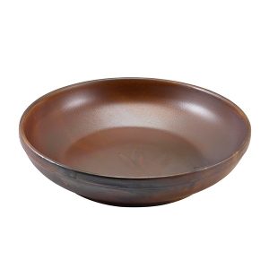 Terra Porcelain Rustic Copper Coupe Bowl 27.5cm QTY:6