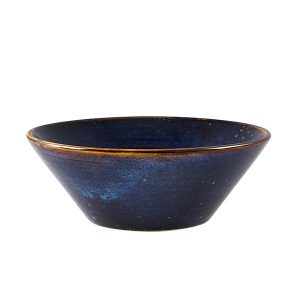 Terra Porcelain Aqua Blue Conical Bowl 16cm QTY:6