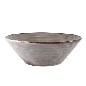 Terra Porcelain Grey Conical Bowl 19.5cm QTY:6
