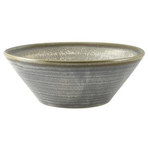 Terra Porcelain Matt Grey Conical Bowl 16cm QTY:6