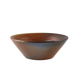 Terra Porcelain Rustic Copper Conical Bowl 14cm QTY:6
