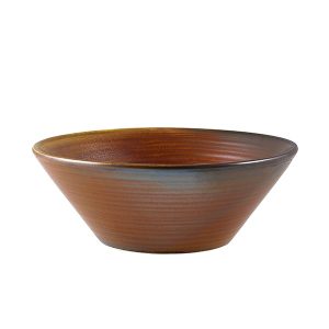 Terra Porcelain Rustic Copper Conical Bowl 16cm QTY:6