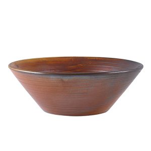Terra Porcelain Rustic Copper Conical Bowl 19.5cm QTY:6