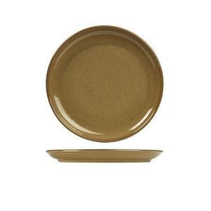 Terra Stoneware Rustic Brown Coupe Plate 19cm QTY: 6