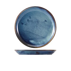 Terra Porcelain Aqua Blue Coupe Plate 24cm QTY:6