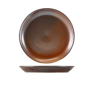 Terra Porcelain Rustic Copper Coupe Plate 24cm QTY:6