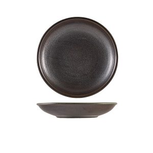 Terra Porcelain Black Deep Coupe Plate 21cm QTY:6