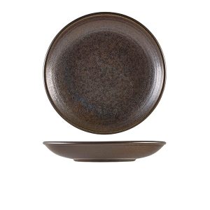 Terra Porcelain Black Deep Coupe Plate 25cm QTY:6