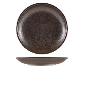 Terra Porcelain Black Deep Coupe Plate 28cm QTY:3