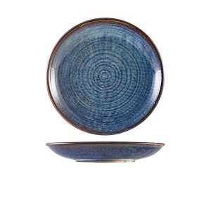 Terra Porcelain Aqua Blue Deep Coupe Plate 21cm QTY:6