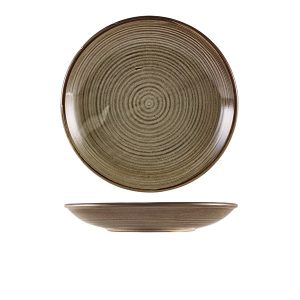 Terra Porcelain Grey Deep Coupe Plate 25cm QTY:6