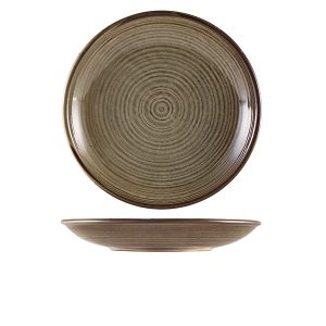 Terra Porcelain Grey Deep Coupe Plate 28cm QTY:3
