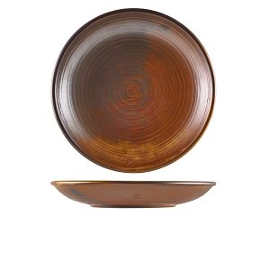Terra Porcelain Rustic Copper Deep Coupe Plate 28cm QTY:3