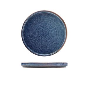 Terra Porcelain Aqua Blue Low Presentation Plate 18cm QTY:6