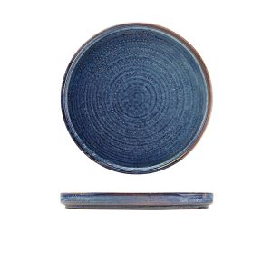 Terra Porcelain Aqua Blue Low Presentation Plate 21cm QTY:6