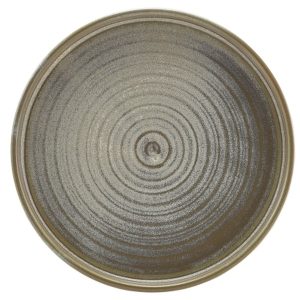 Terra Porcelain Matt Grey Low Presentation Plate 18cm QTY:6