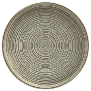 Terra Porcelain Matt Grey Low Presentation Plate 25cm QTY:6